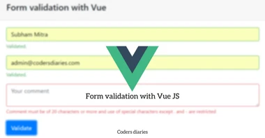 Vue JS form validation with bootstrap
